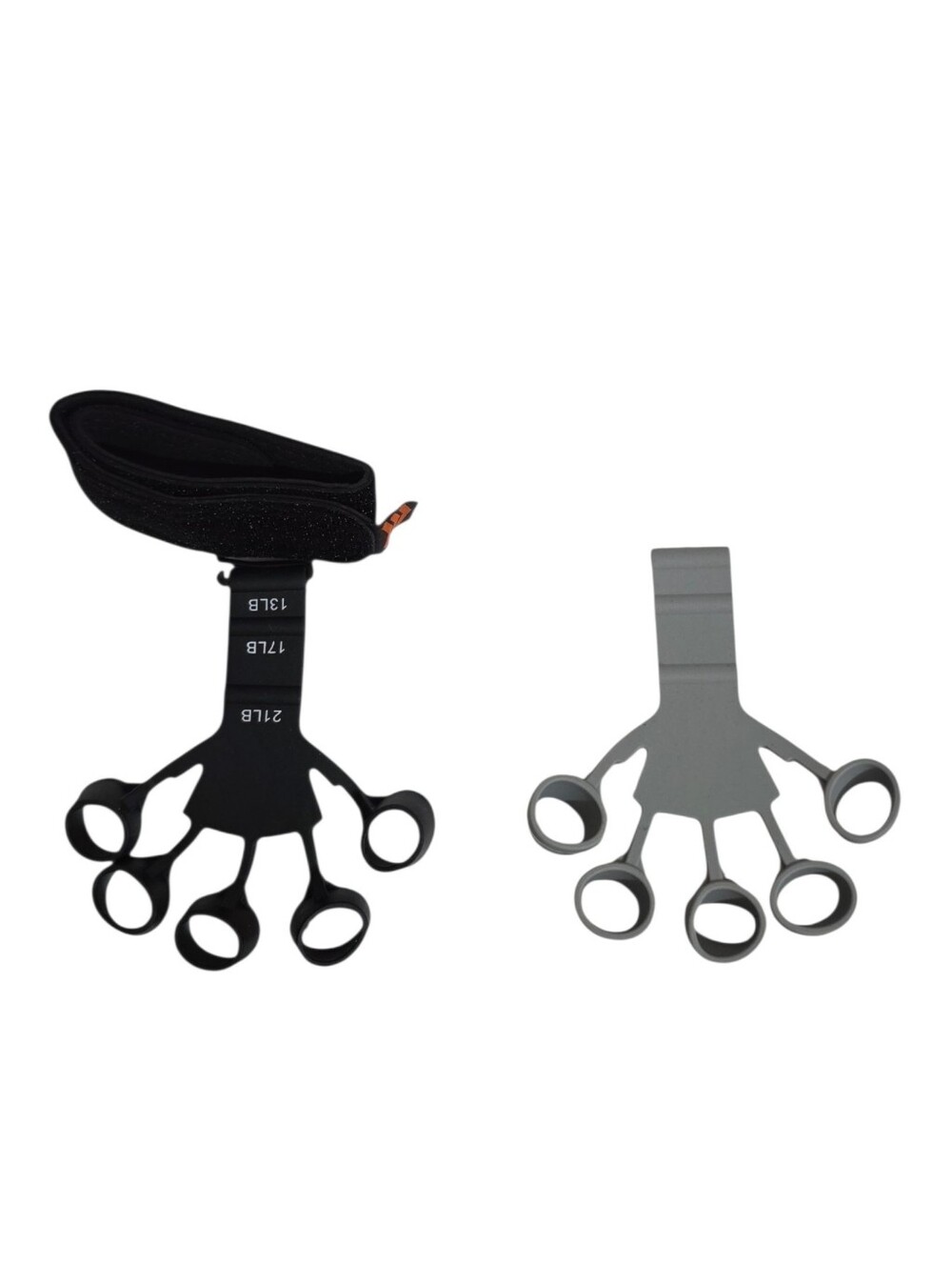 Adjustable Finger Exerciser Hand Grip Strengthener - Black/Grey